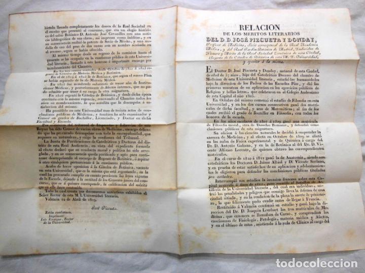 Documenti antichi: RELACI&Oacute;N DE LOS M&Eacute;RITOS LITERARIOS DEL D D JOS&Eacute; PIZCUETA Y DONDAY. 1829