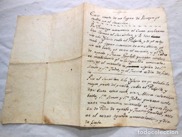 Documenti antichi: CASO CIERTO DE UN LUGAR DE VIZCAYA QUE SUCEDI&Oacute; CON EL SACRISTAN. MAR&Iacute;A RAMONA SALELLES