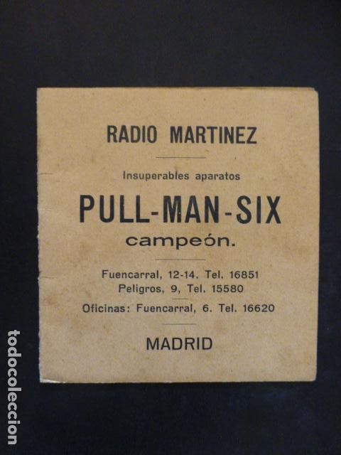 Documenti antichi: MADRID RADIO MARTINEZ PAPEL BUSCA POLOS