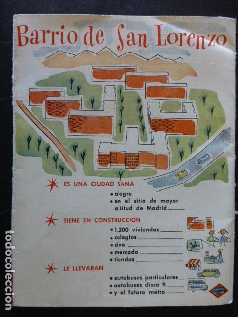 Documentos antiguos: MADRID BARRIO DE SAN LORENZO DESPLEGABLE INFORMATIVO AUTOBUS Y METRO