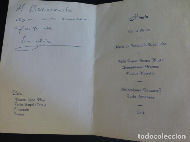 Documentos antiguos: MADRID CONGRESO FLEUROP INTERFLORA 1959 MENU - Foto 2