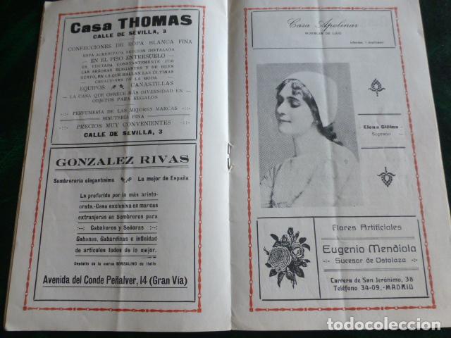 Documentos antiguos: PROGRAMA TEATRO REAL DE MADRID TEMPORADA 1918 1919 - Foto 5