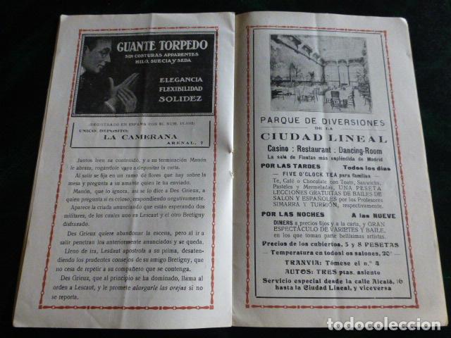 Documentos antiguos: PROGRAMA TEATRO REAL DE MADRID TEMPORADA 1918 1919 - Foto 6