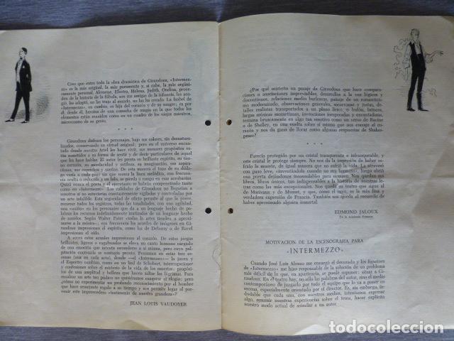Documentos antiguos: TEATRO MARIA GUERRERO PROGRAMA INTERMEZZODE JEAN GIRAUDOUX 1965 - Foto 4