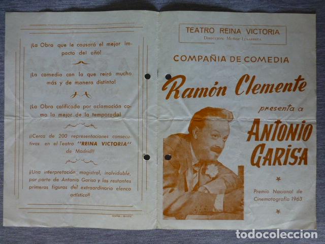 Documentos antiguos: TEATRO REINA VICTORIA PROGRAMA LA CORBATA ANTONIO GARISA - Foto 1