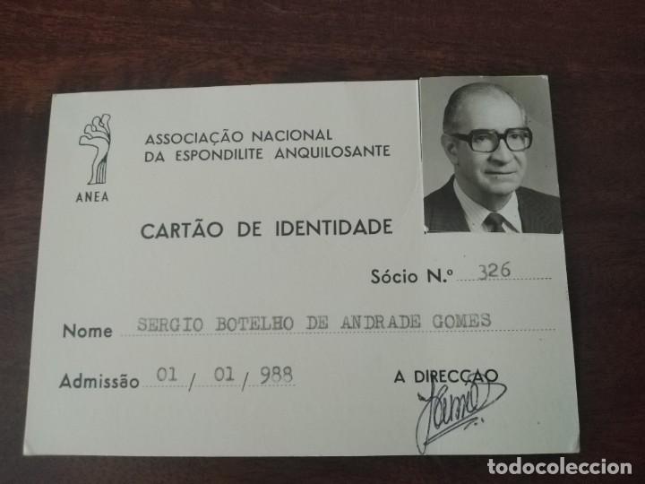 Documentos antigos: Carnet socio Asociaci&oacute;n Nacional de Espondilite Anquilosante. EspondilitisPortugal.