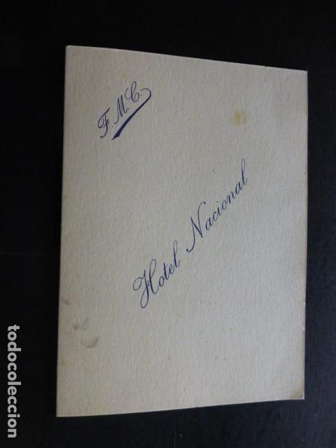 Documentos antiguos: MENU HOTEL NACIONAL MADRID 1957