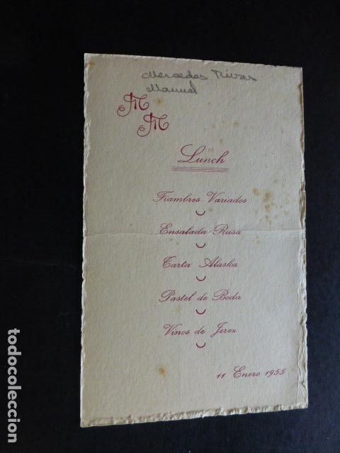 Alte Dokumente: MENU HOTEL NACIONAL MADRID 1955