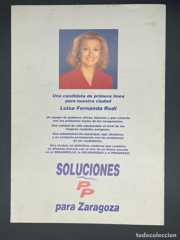Documentos antiguos: ANTIGUO PROGRAMA ELECCIONES MUNICIPALES 1995 - SOLUCIONES - PP - Foto 2