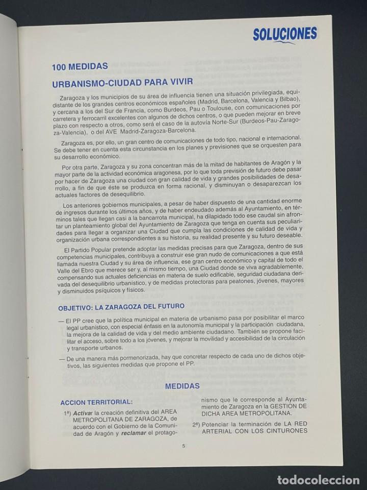Documentos antiguos: ANTIGUO PROGRAMA ELECCIONES MUNICIPALES 1995 - SOLUCIONES - PP - Foto 4