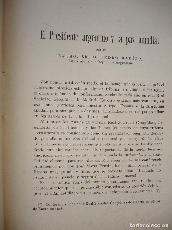 Documentos antigos: EL PRESIDENTE ARGENTINO Y LA PAZ MUNDIAL.PEDRO RADIO