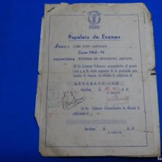 Documentos antiguos: NOTAS DE ALUMNO DE ACADEMIA ITER AÑO 1963. JUAN FONT GALLARDO.. Lote 364123241