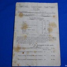 Documentos antiguos: CONTRIBUCIÓN DE SAN MARTIN DE SARROCA AÑO 1834. PEDRO ORFILA.. Lote 364125116