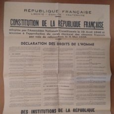 Documentos antiguos: CONSTITUCION REPUBLICA FRANCESA 1946 DECLARACION DERECHOS HUMANOS