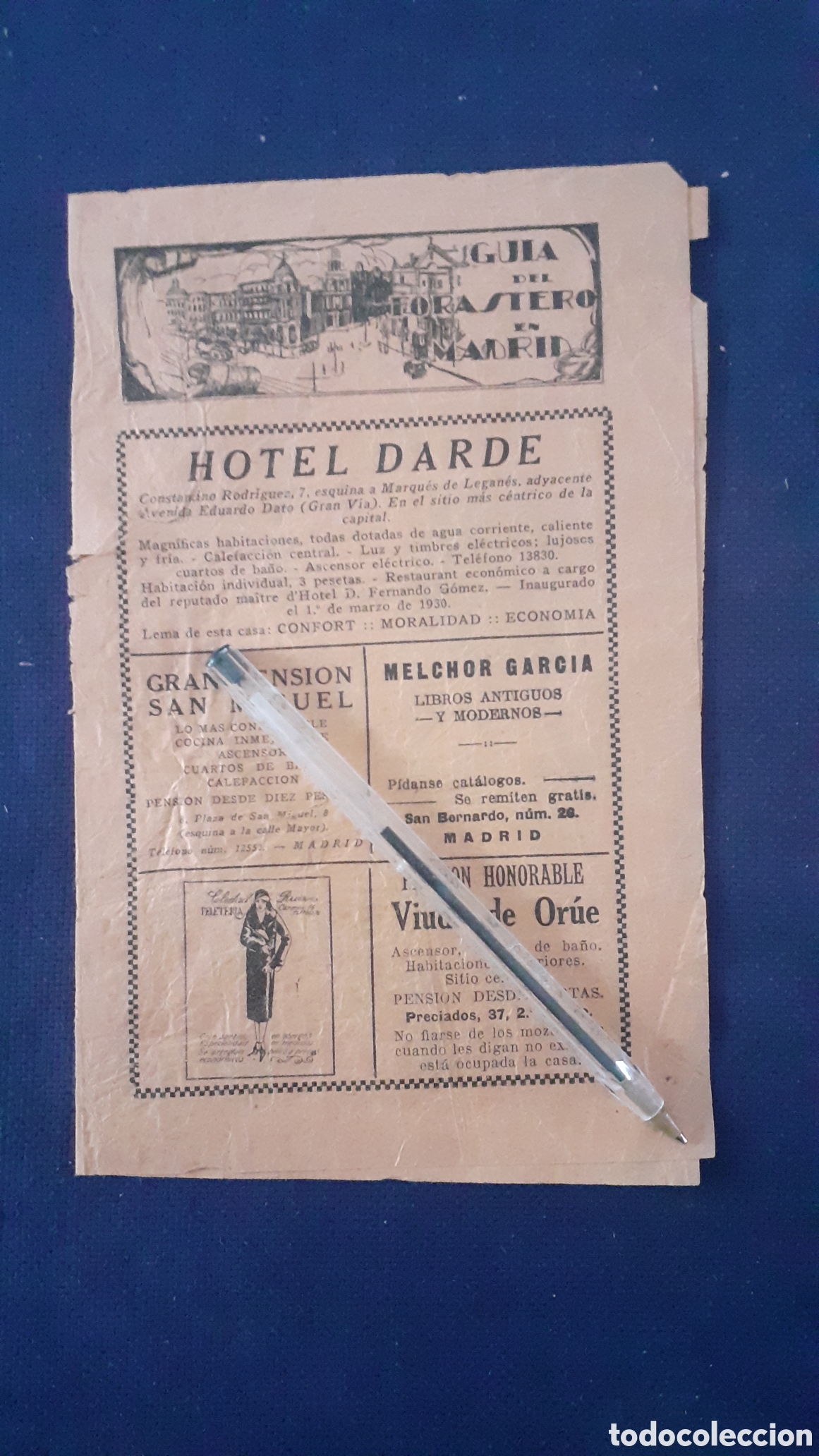 Documentos antiguos: GUIA DEL FORASTERO EN MADRID - Foto 1