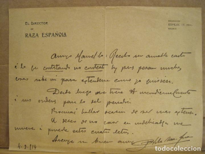 Documentos antiguos: MADRID-EL DIRECTOR DE RAZA ESPA&Ntilde;OLA-A&Ntilde;O 1914-DOCUMENTO MANUSCRITO-VER FOTOS-(K-7493)