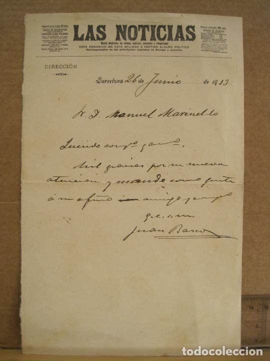 Documentos antiguos: DIRECCION DE LAS NOTICIAS-A&Ntilde;O 1913-DOCUMENTO MANUSCRITO-VER FOTOS-(K-7496)