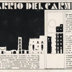 Documentos antiguos: VALENCIA - COLEGIO ARQUITECTOS - MESA REDONDA BARRIO DEL CARMEN - 22.10.1974 - 126X90MM