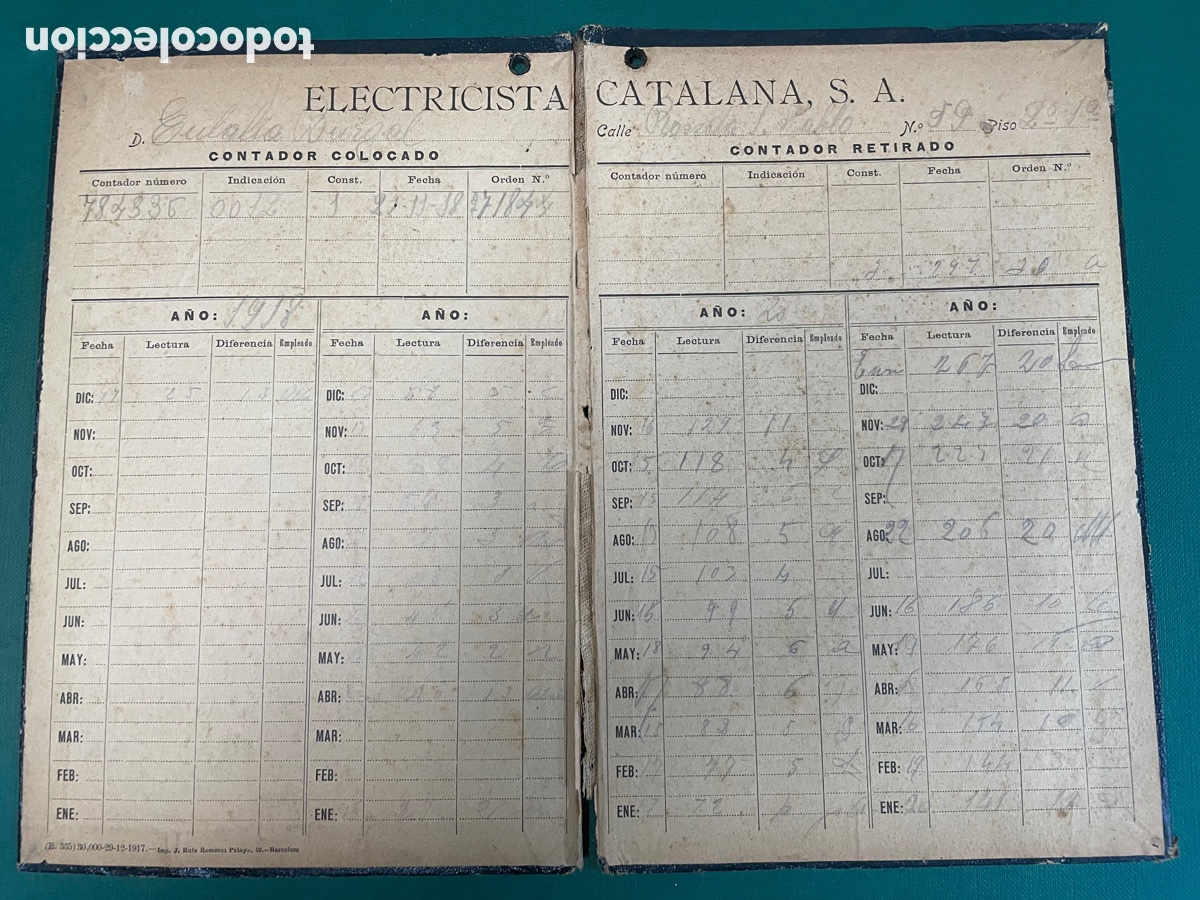 Documentos antiguos: Compa&ntilde;&iacute;a Barcelonesa De Electricidad 1932 lote - Foto 3