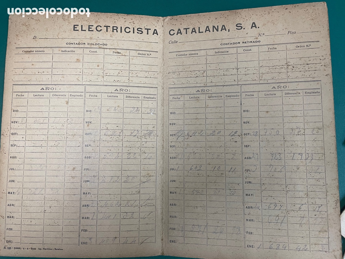 Documentos antiguos: Compa&ntilde;&iacute;a Barcelonesa De Electricidad 1932 lote - Foto 9