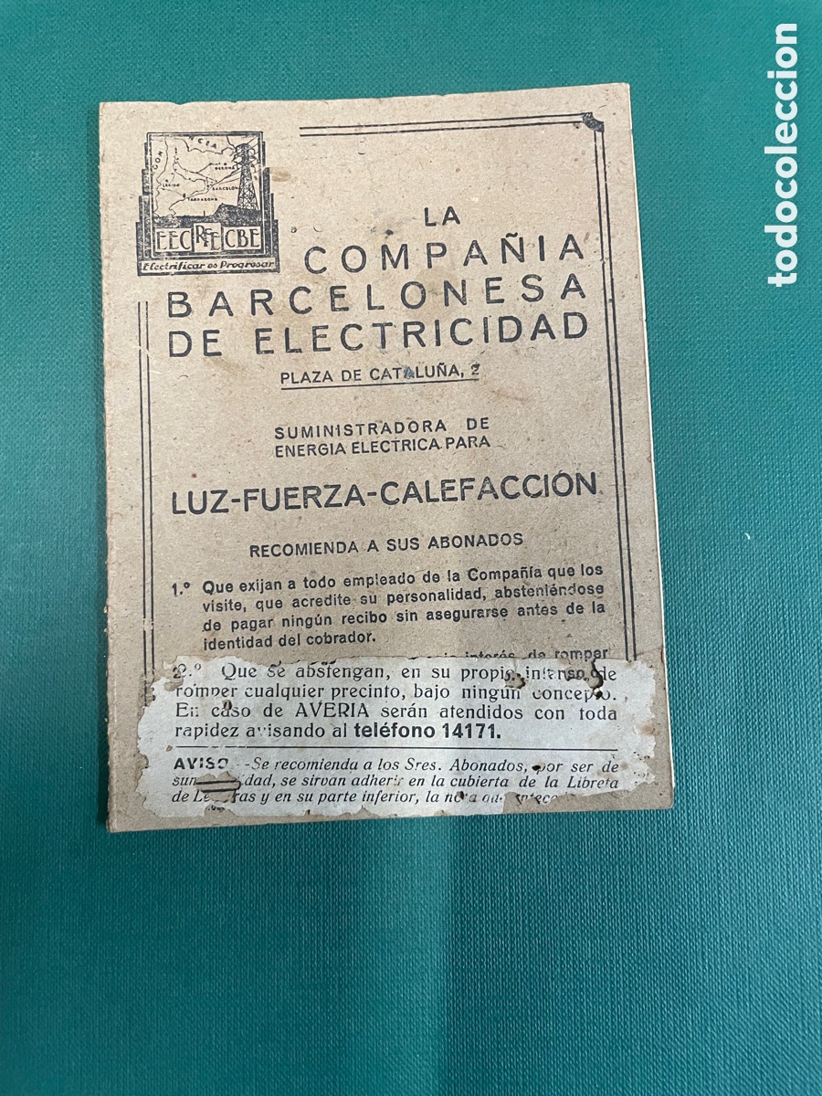 Documentos antiguos: Compa&ntilde;&iacute;a Barcelonesa De Electricidad 1932 lote - Foto 10
