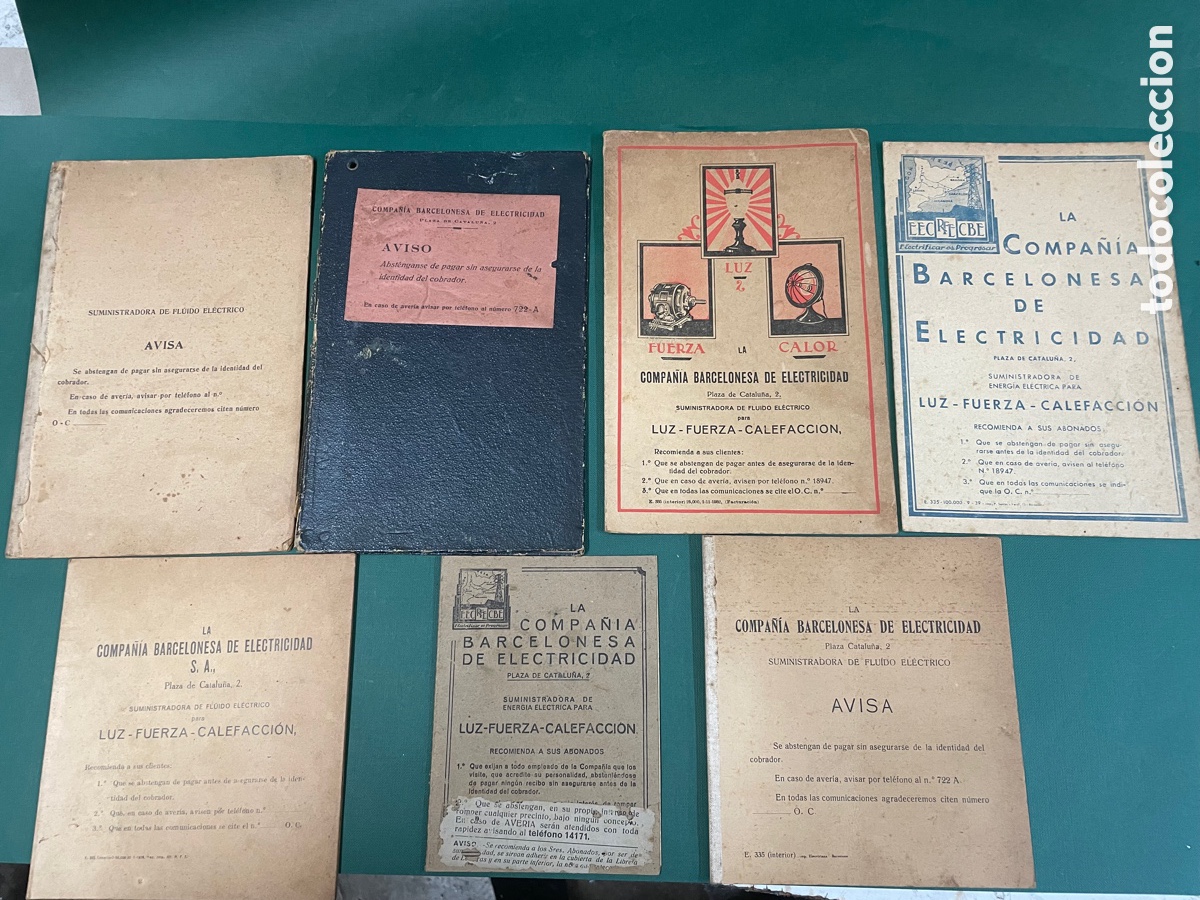 Documentos antiguos: Compa&ntilde;&iacute;a Barcelonesa De Electricidad 1932 lote - Foto 1