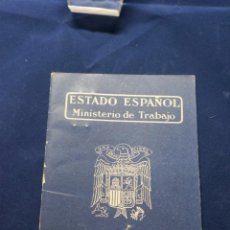 Documentos antiguos: ANTIGUA CARTILLA PROFESIONAL ESTADO ESPAÑOL MINISTERIO DE TRABAJO AÑO 1956