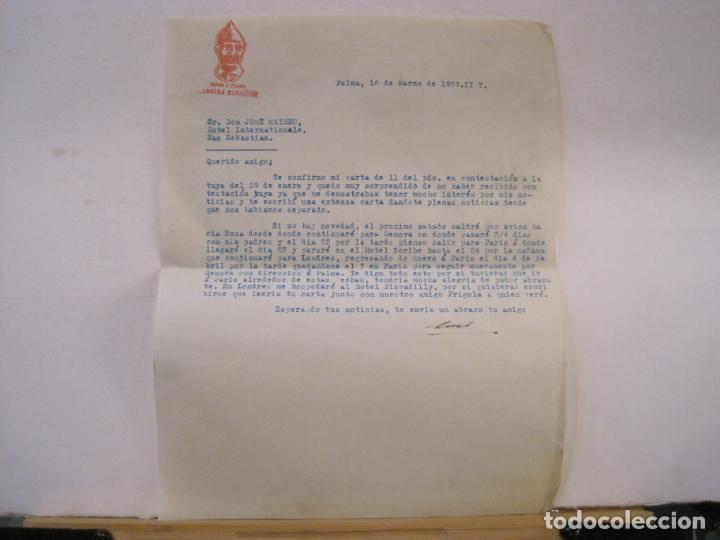Documentos antiguos: GUERRA CIVIL-CARTA 16 MARZO 1938-VER FOTOS-(K-7830)