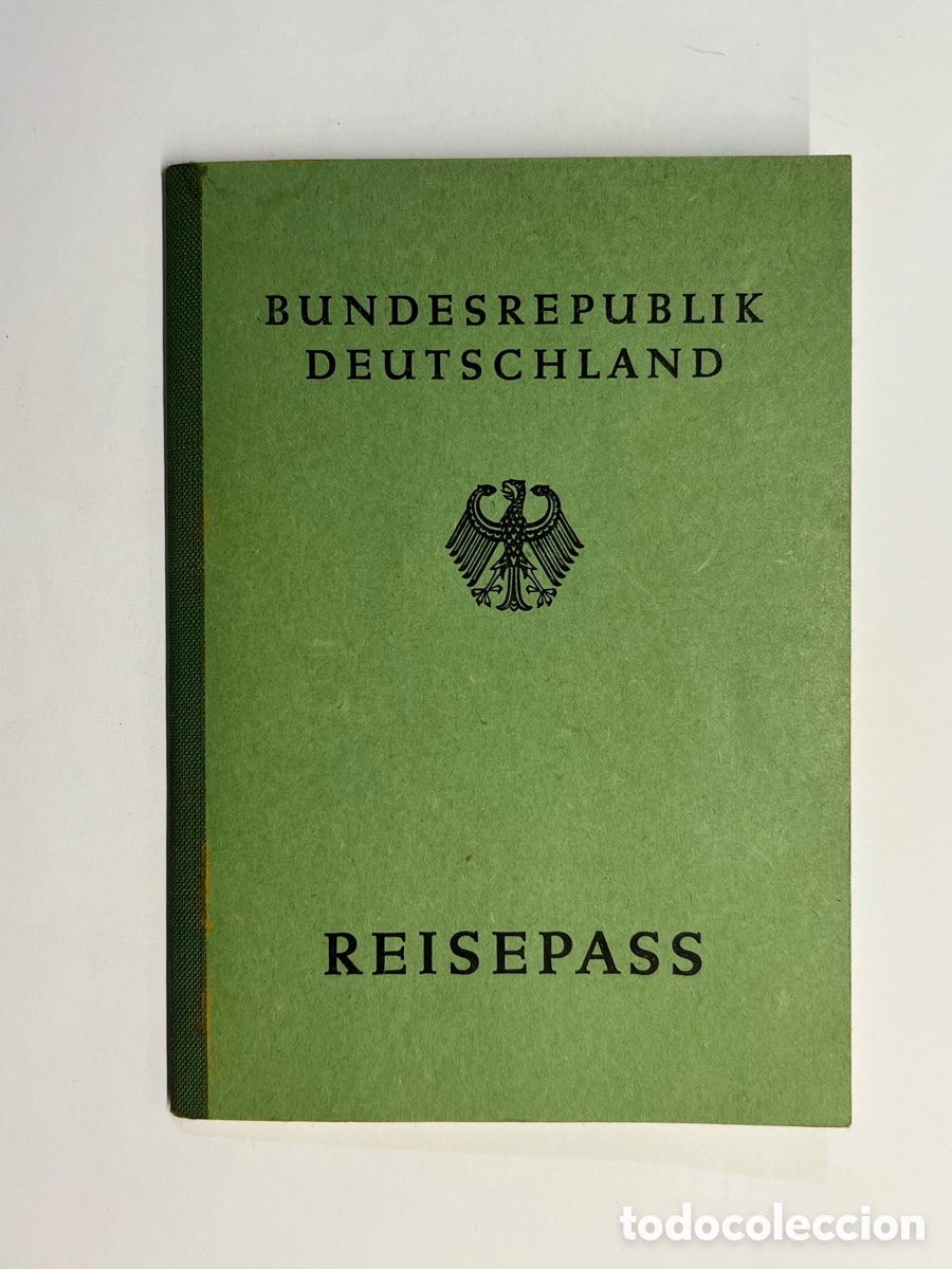 Documentos antiguos: ALEMANIA.. Pasaporte BUNDESREPUBLIK DEUTSCHLAND. Ciudadana Germano-Catalana (a.1953)