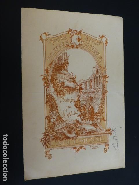 Documentos antiguos: RATISBONA FRANCIA PROGRAMA FUNCION TEATRAL LA ARLESIANA 1916 CON FIRMA DE ACTRIZ
