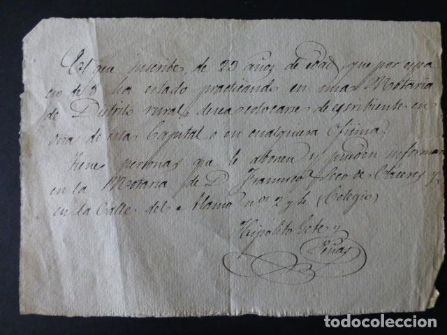 Documentos antiguos: NOTA SIGLO XIX CARTA PRESENTACION PARA EMPLEO DE ESCRIBIENTE