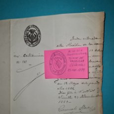 Documentos antiguos: CARTA ALCALDIA SIMAT DE VALLDIGNA (VALENCIA) 23 SEPTIEMBRE 1889 SOBRE CONTRIBUCIONES
