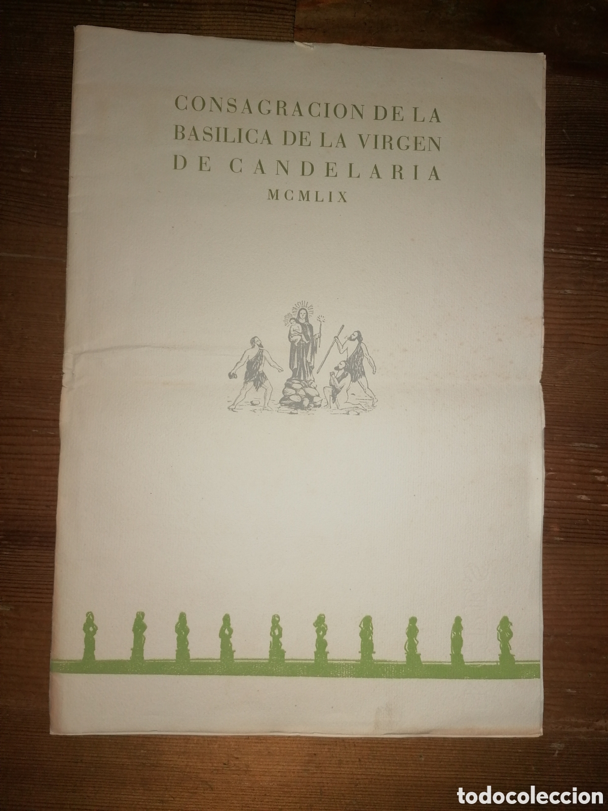 Documentos antiguos: PROGRAMA DE ACTOS DE LA CONSAGRACI&Oacute;N DE LA BAS&Iacute;LICA DE LA VIRGEN DE CANDELARIA. 1959 - Foto 1