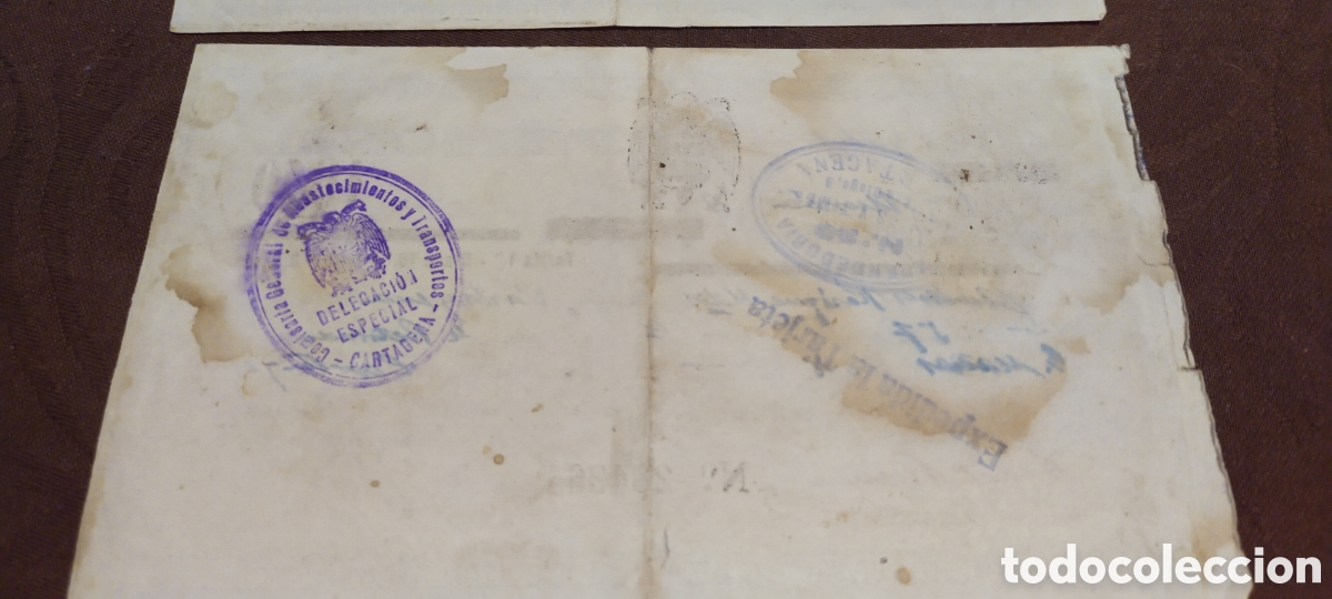 Documentos antiguos: C&eacute;dula personal Murcia Cartagena 1949 tabaco - Foto 4