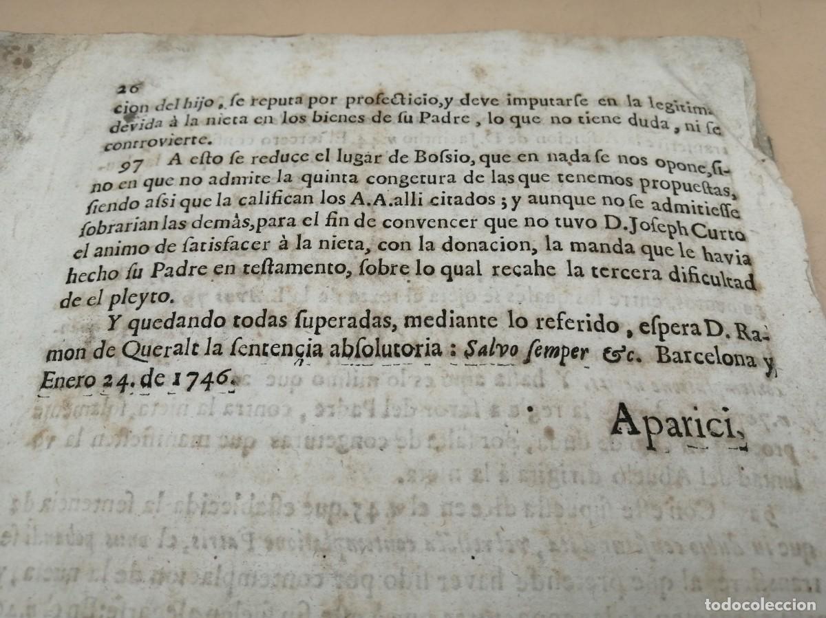 Documentos antiguos: PLEITO A&Ntilde;O 1746 - Foto 6