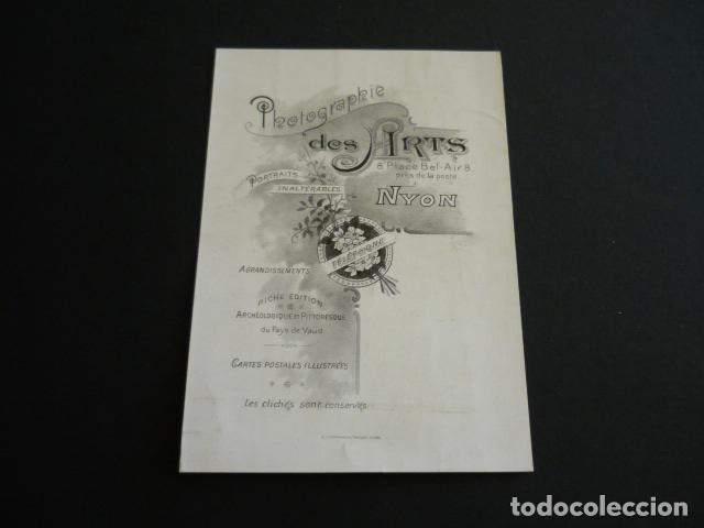 Documentos antiguos: TARJETA PUBLICITARIA PHOTOGRAPHIE DES ARTS NYON SUIZA