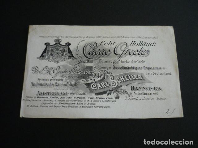 Documentos antiguos: TARJETA PUBLICITARIA FABRICA HOLANDA