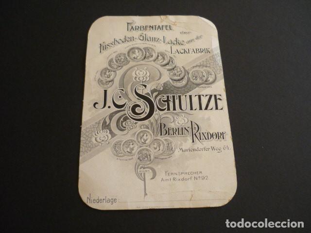 Documenti antichi: TARJETA PUBLICITARIA FABRICA DE LACADOS BERLIN