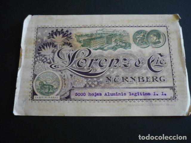 Documentos antiguos: TARJETA PUBLICITARIA LORENZ & CIE FABRICA ALUMINIO N&Uuml;RNBERG ALEMANIA