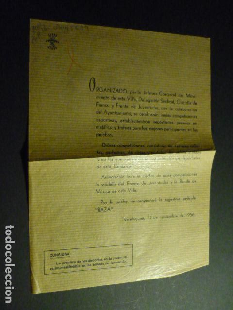 Documentos antiguos: TORRELAGUNA MADRID FRONTON PARTIDO PELOTARIS CARTEL DE MANO 1956