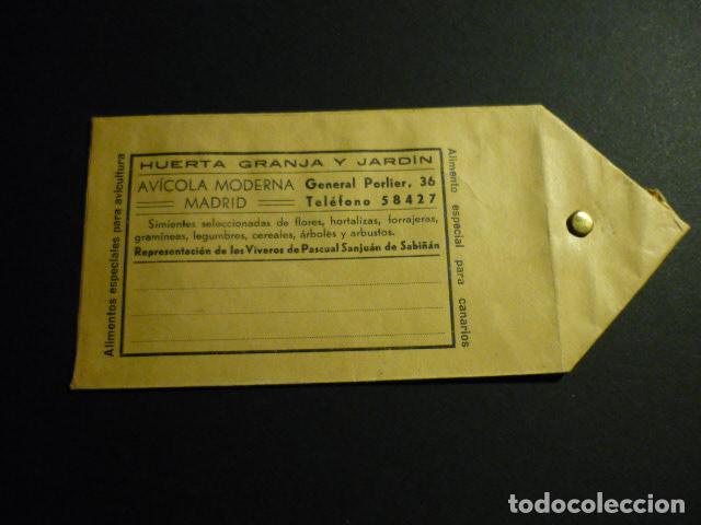 Documentos antiguos: MADRID AVICOLA MODERNA ETIQUETA ENVIOS