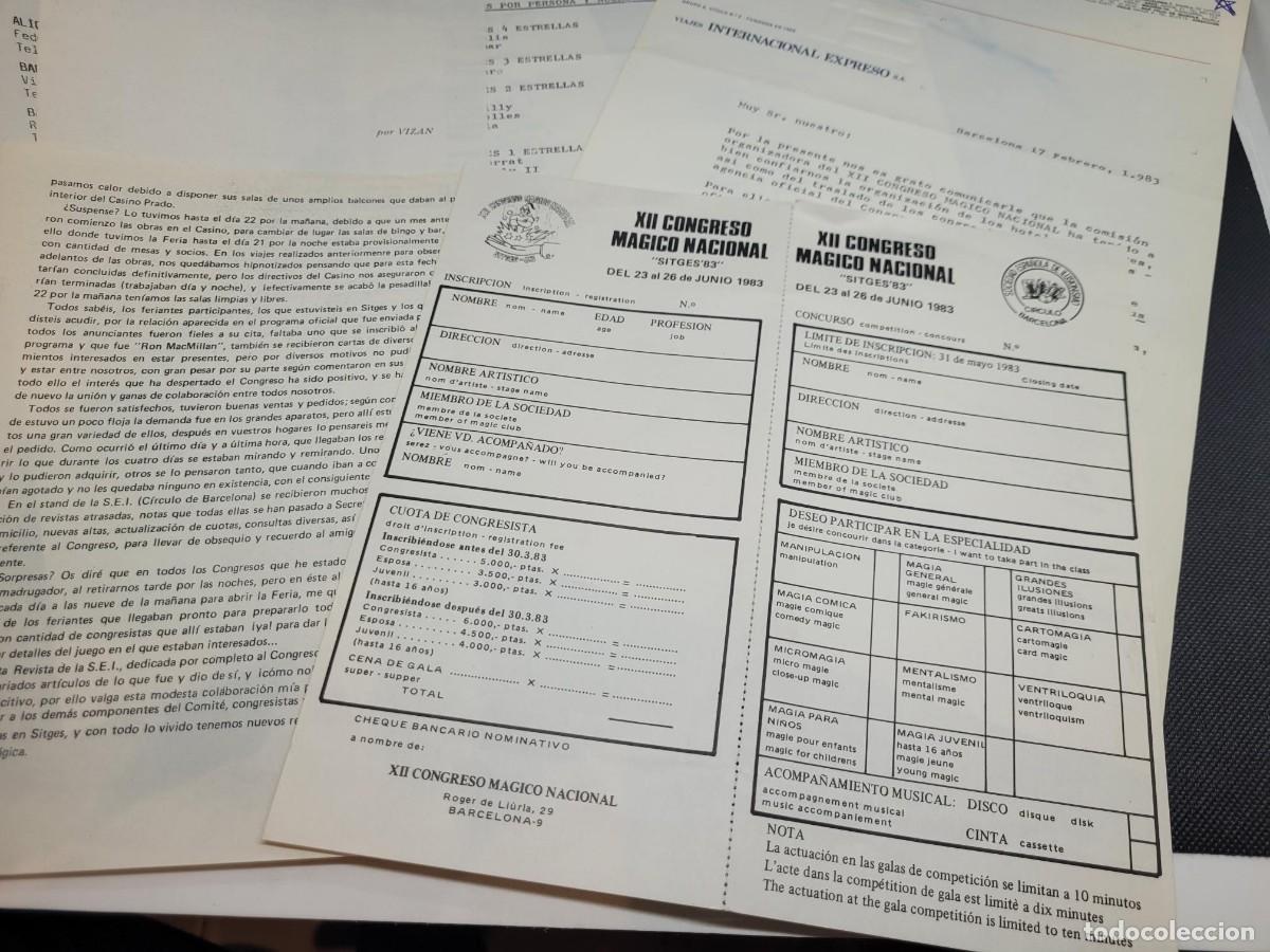 Documentos antiguos: Documentaci&oacute;n Congreso Nacional de Magia Sitges 1093 - Foto 1