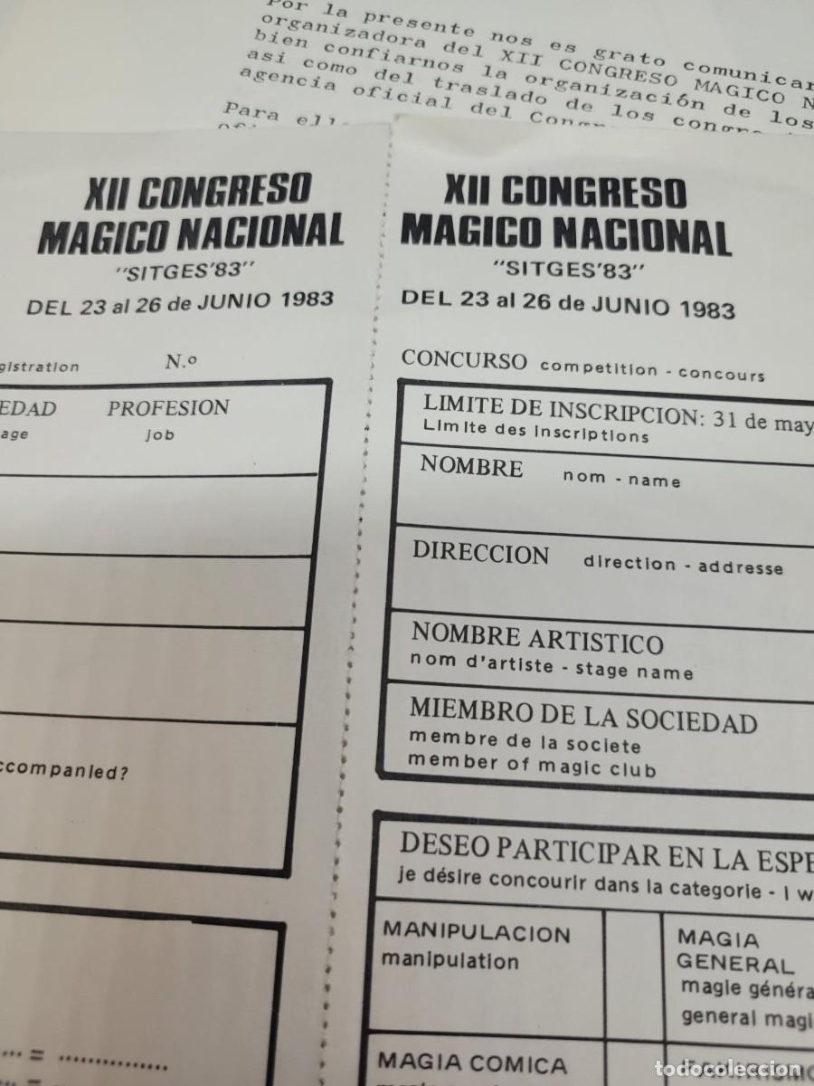 Documentos antiguos: Documentaci&oacute;n Congreso Nacional de Magia Sitges 1093 - Foto 2