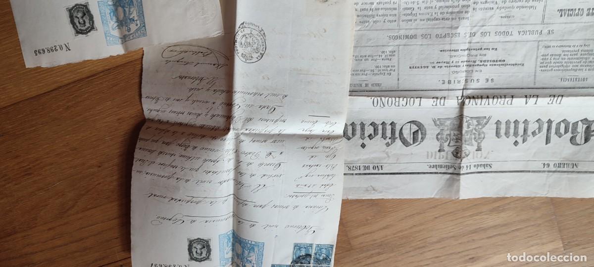 Documentos antiguos: Lote documentos 1870 Logro&ntilde;o Santo Domingo de la Calzada - Foto 3