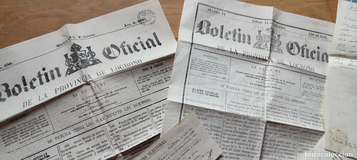 Documentos antiguos: Lote documentos 1870 Logro&ntilde;o Santo Domingo de la Calzada - Foto 10