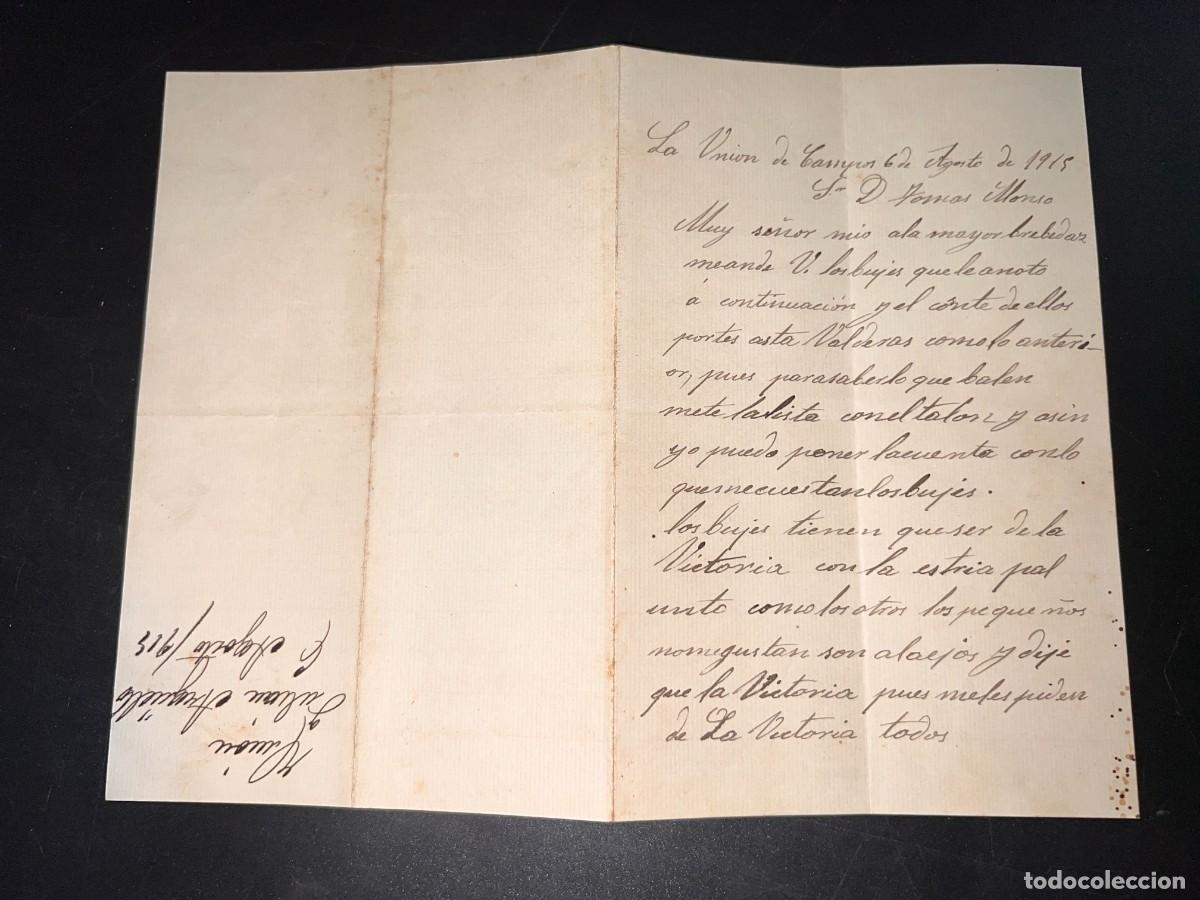 Documenti antichi: LA UNI&Oacute;N DE CAMPOS, 1915. ORDEN DE PEDIDO. MATERIAL FERRETERIA. VER