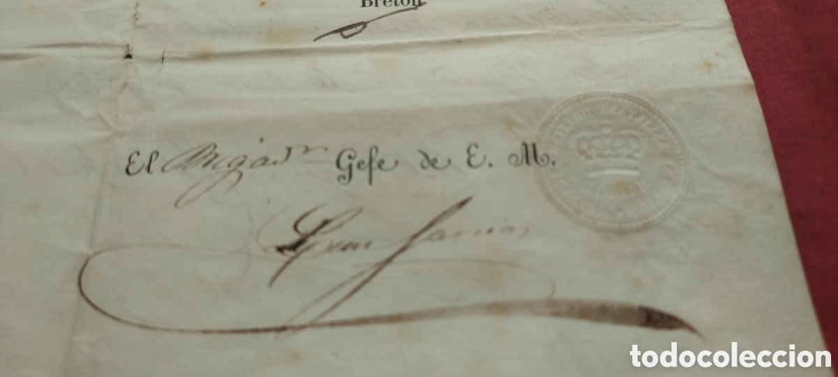 Documentos antiguos: El capit&aacute;n general de Castilla la Nueva otorga pasaporte 1849 - Foto 3