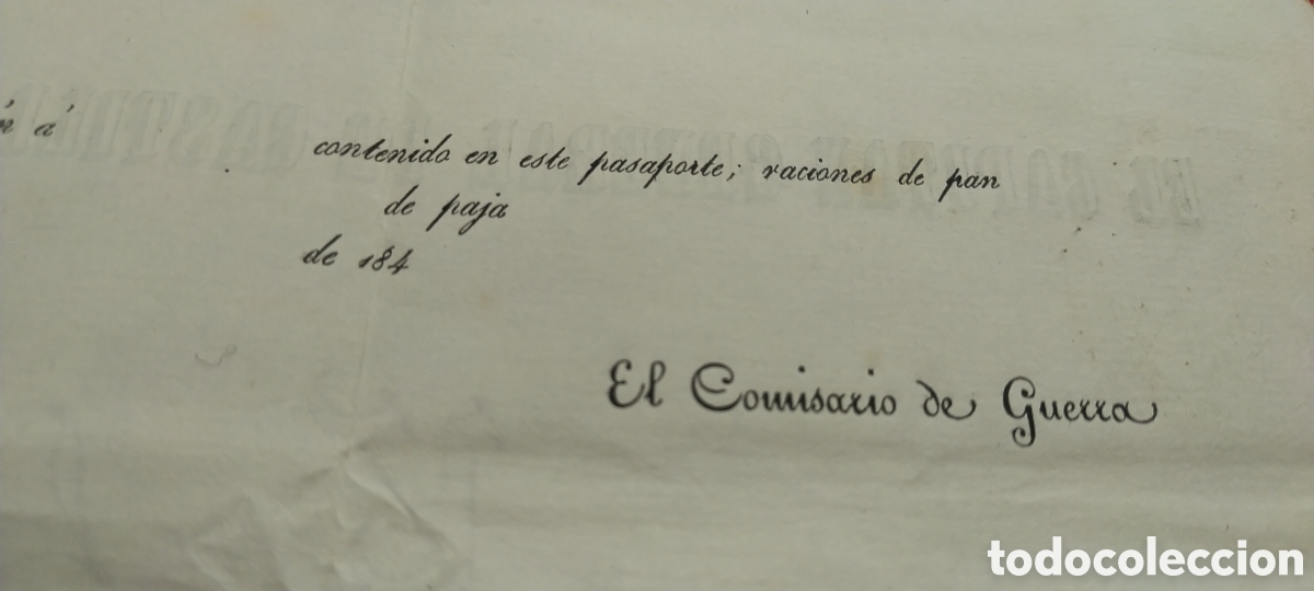 Documentos antiguos: El capit&aacute;n general de Castilla la Nueva otorga pasaporte 1849 - Foto 4