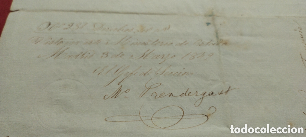 Documentos antiguos: El capit&aacute;n general de Castilla la Nueva otorga pasaporte 1849 - Foto 7