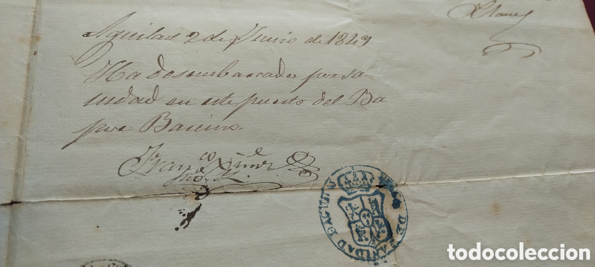 Documentos antiguos: El capit&aacute;n general de Castilla la Nueva otorga pasaporte 1849 - Foto 10